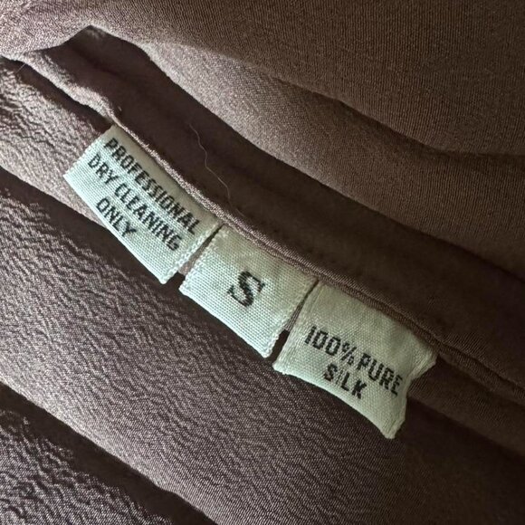 Vintage 100% Silk Bill Atkinson Purple quilted puffer vest Size S - Picture 4 of 5